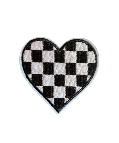 Checkered Heart Patch 13x