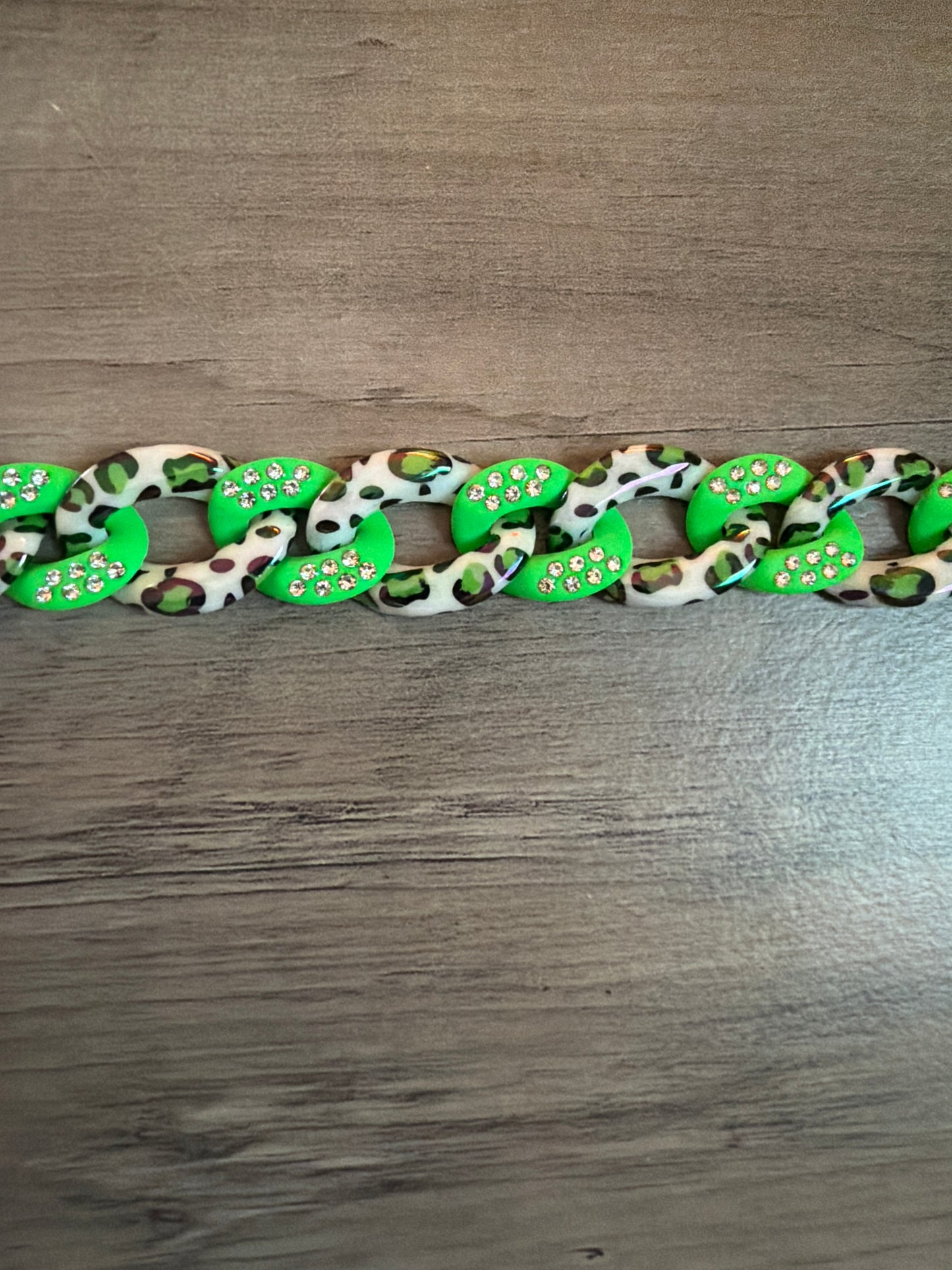 Colored Leopard Chains / Checkered and Rhinestone