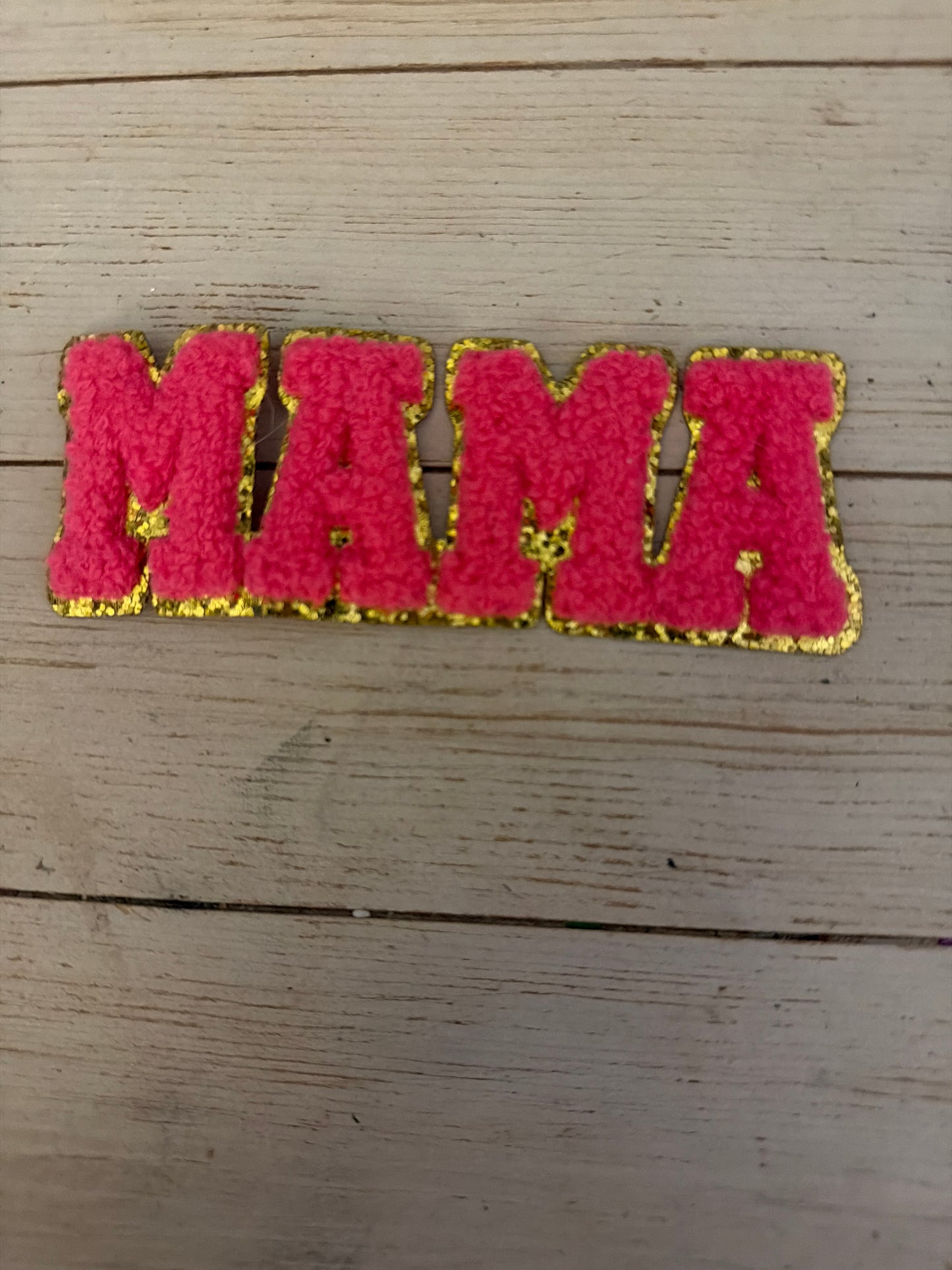 Mama Gold glitter Chenelle patch