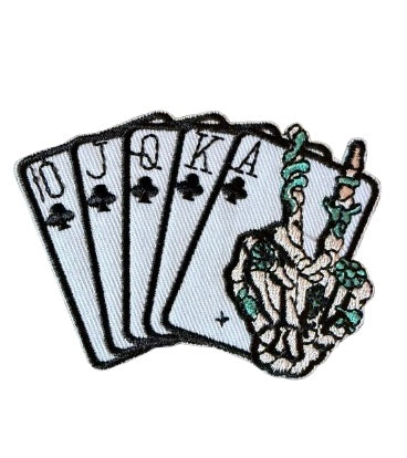 Skull Peace Playing Cards Patch 9v