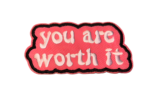 You Are Worth It Iron On Ready Patch  Embroidered Filler Patch Hat Bar Patch Good Enough Self Love