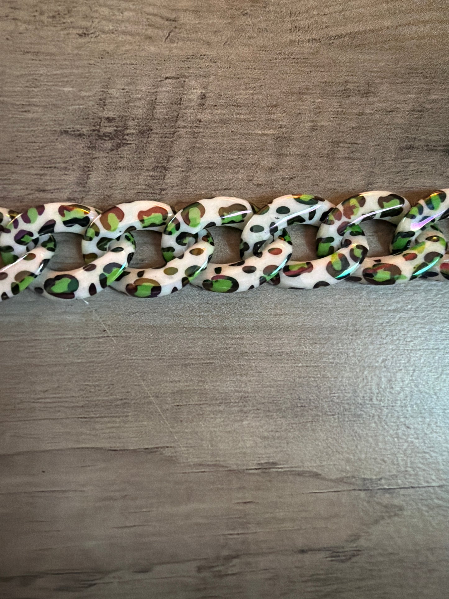 Colored Leopard Chains / Checkered and Rhinestone