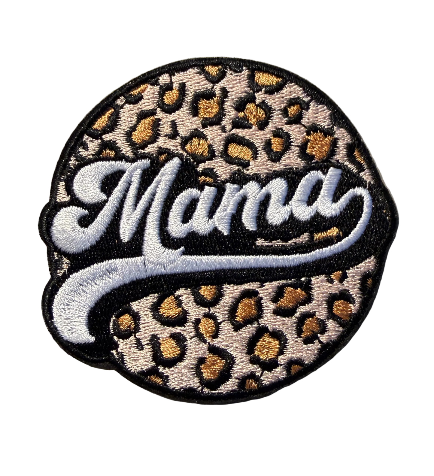 Mama Leopard Round Patch 17b