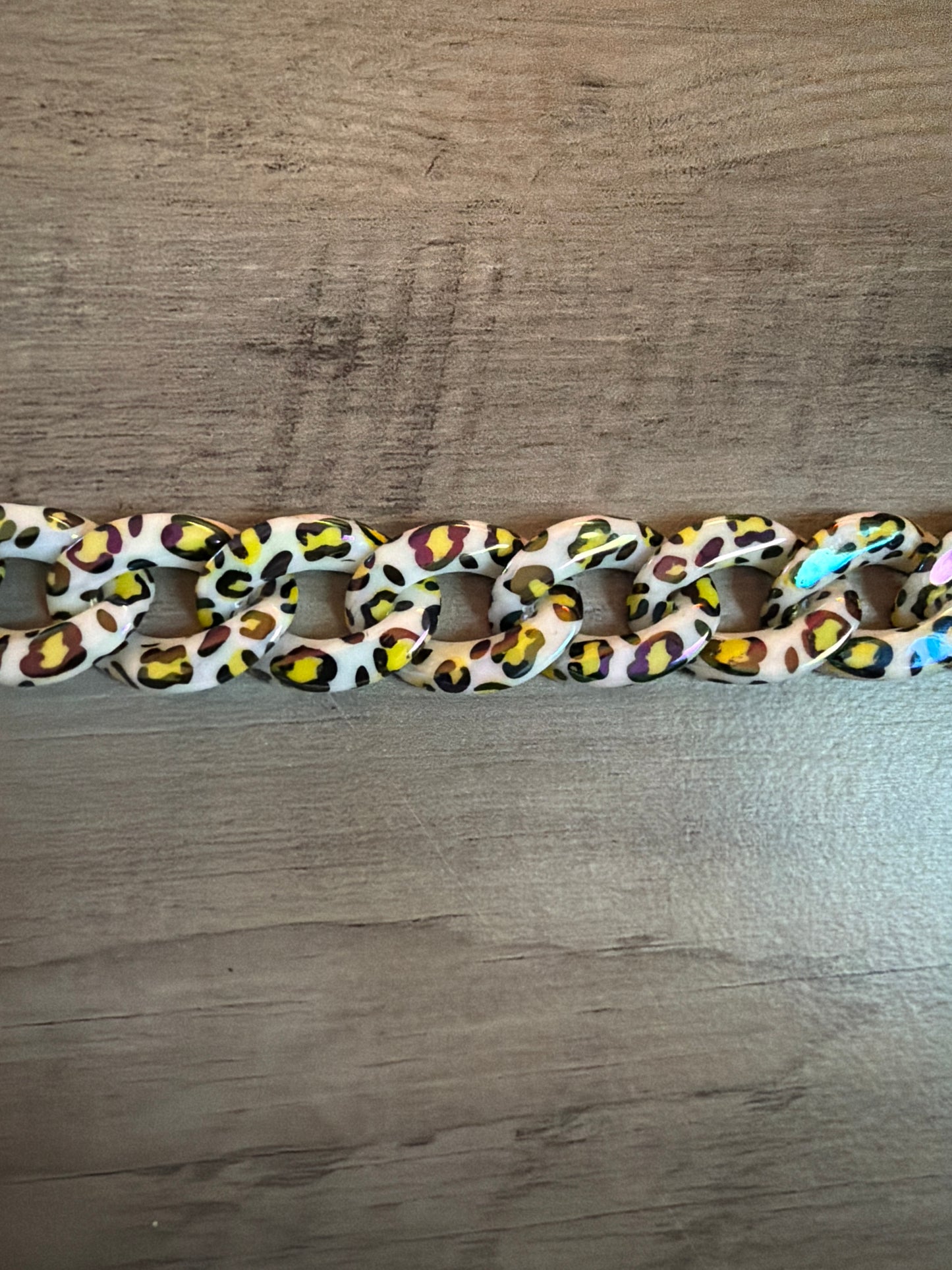Colored Leopard Chains / Checkered and Rhinestone
