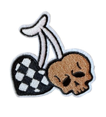 Skull Checkered Cherries Patch 9g
