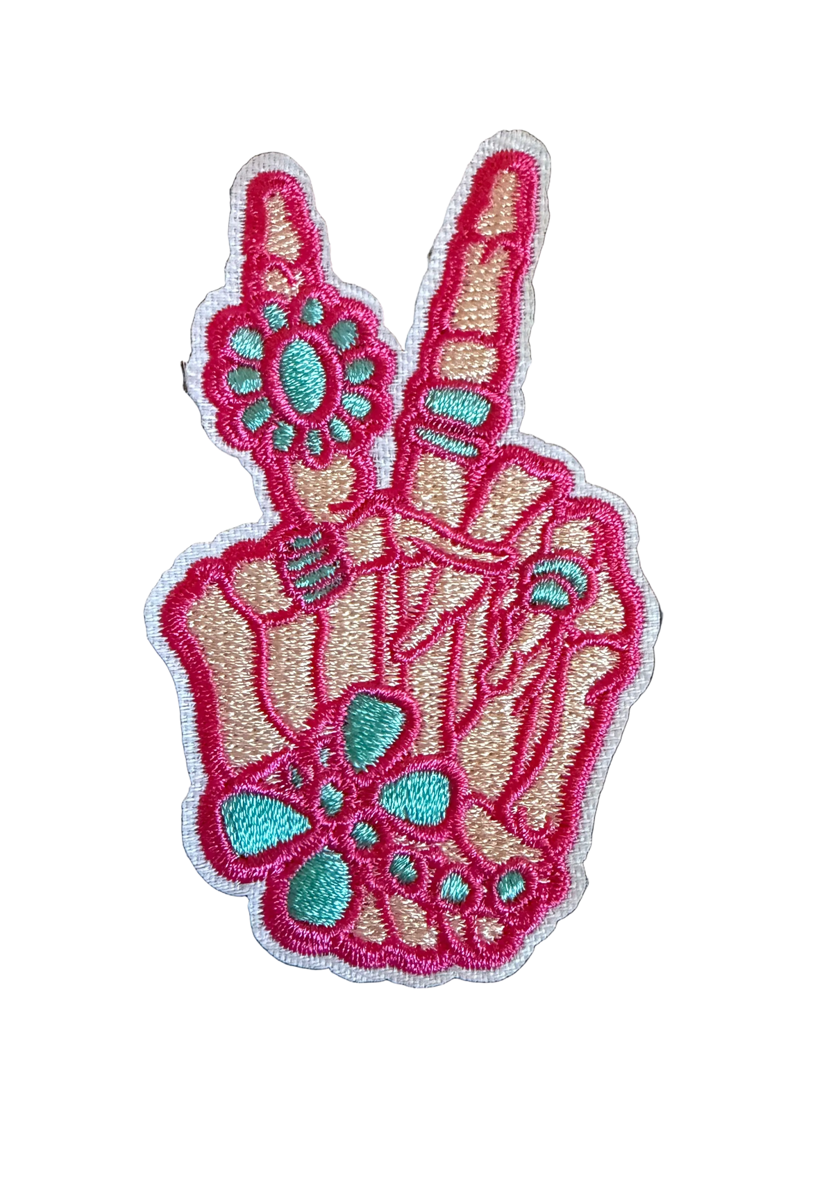 Pink Skull Peace Patch