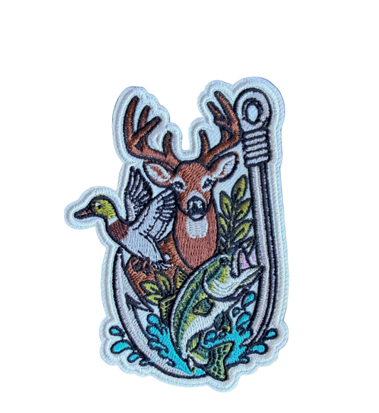 Hunting Fish Hook Patch