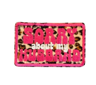 Sorry About Husband Leopard Patch