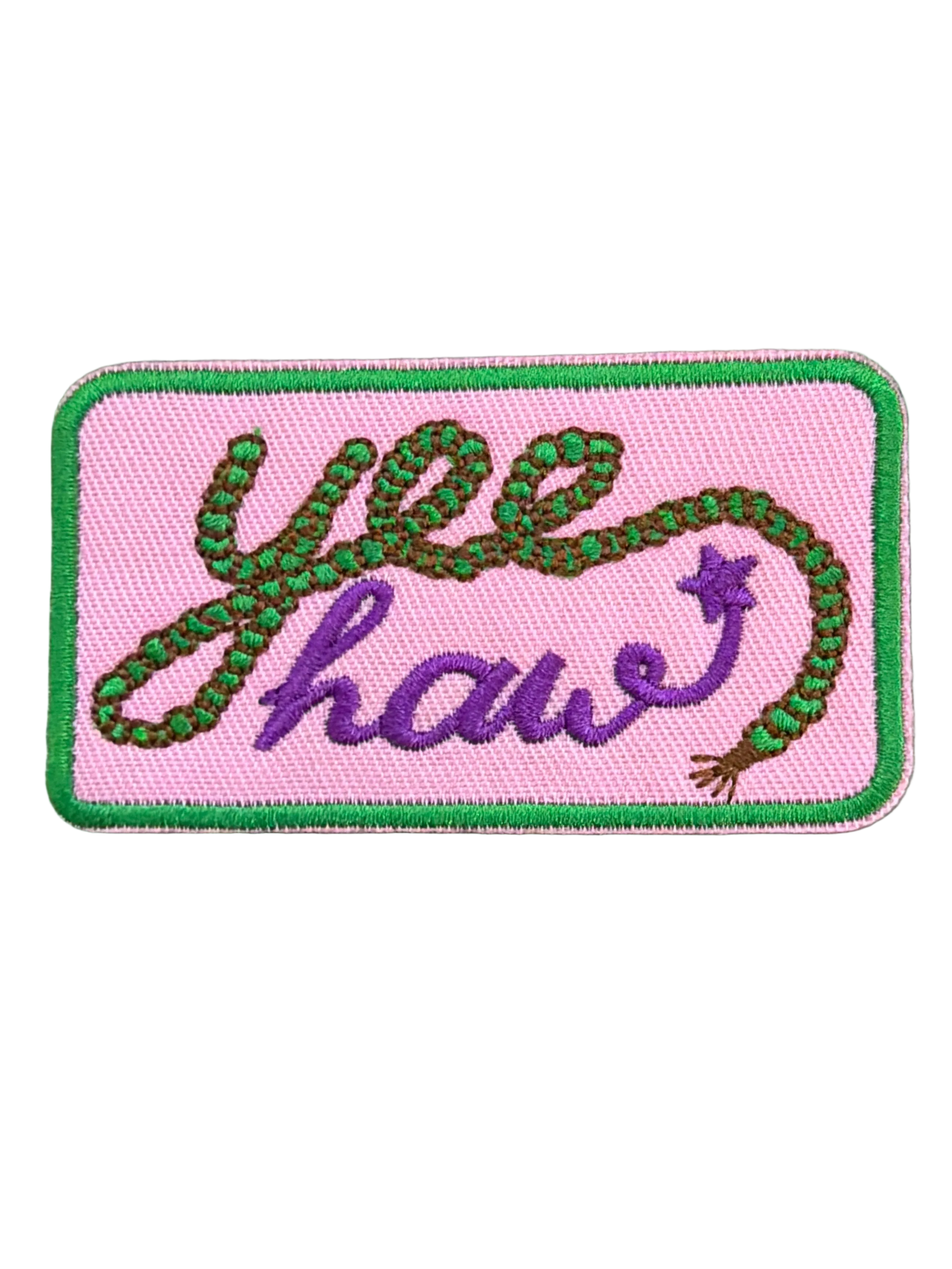Yee Haw Pink Green Purple Patch
