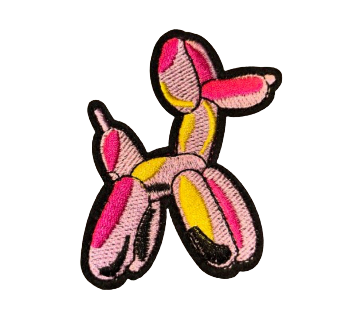 Balloon Dog Patch Iron On Embroidered Patch Hat Bar Filler Patch Blow Up Balloons Pick Your Color