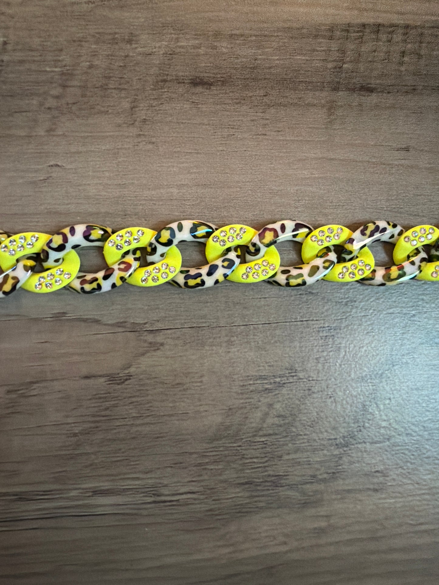 Colored Leopard Chains / Checkered and Rhinestone