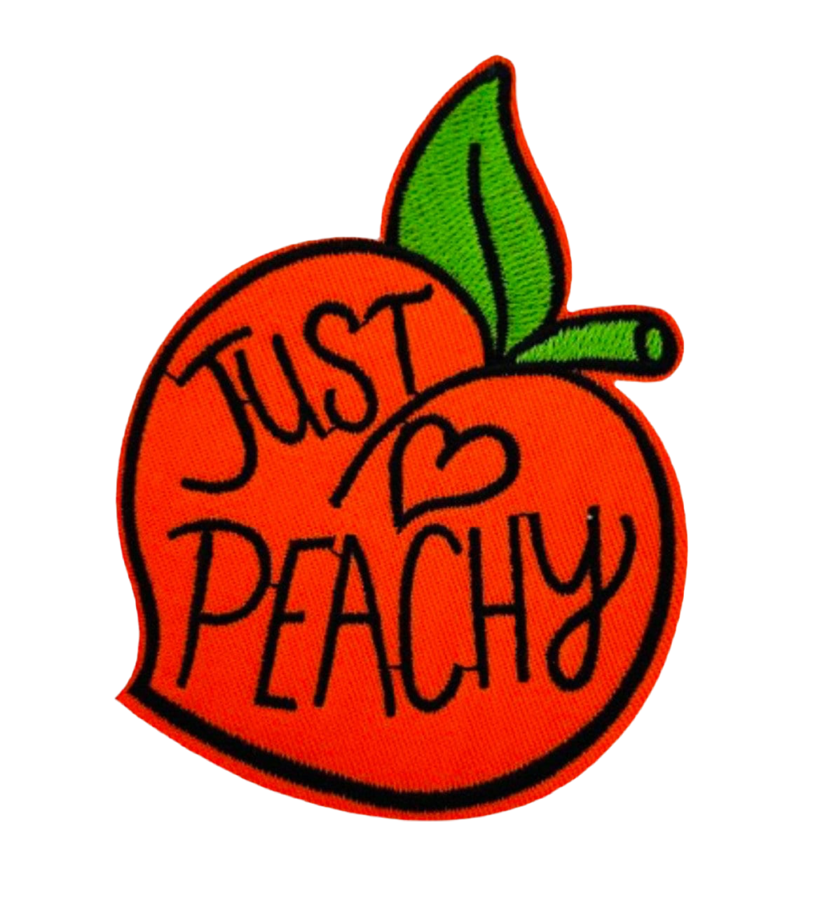 Just Peachy Iron On Patch Embroidered Patch Fruit Summer Peach Georgia Peach Booty Southern