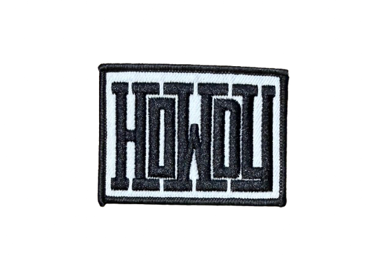 Howdy Black and White Patch 14e