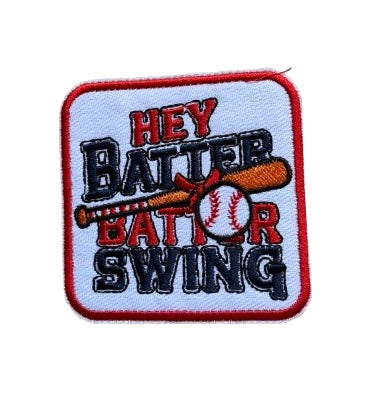 Hey Batter Batter Swing Baseball Patch