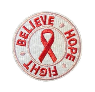 Fight Believe Hope Breast Cancer Patch 27c
