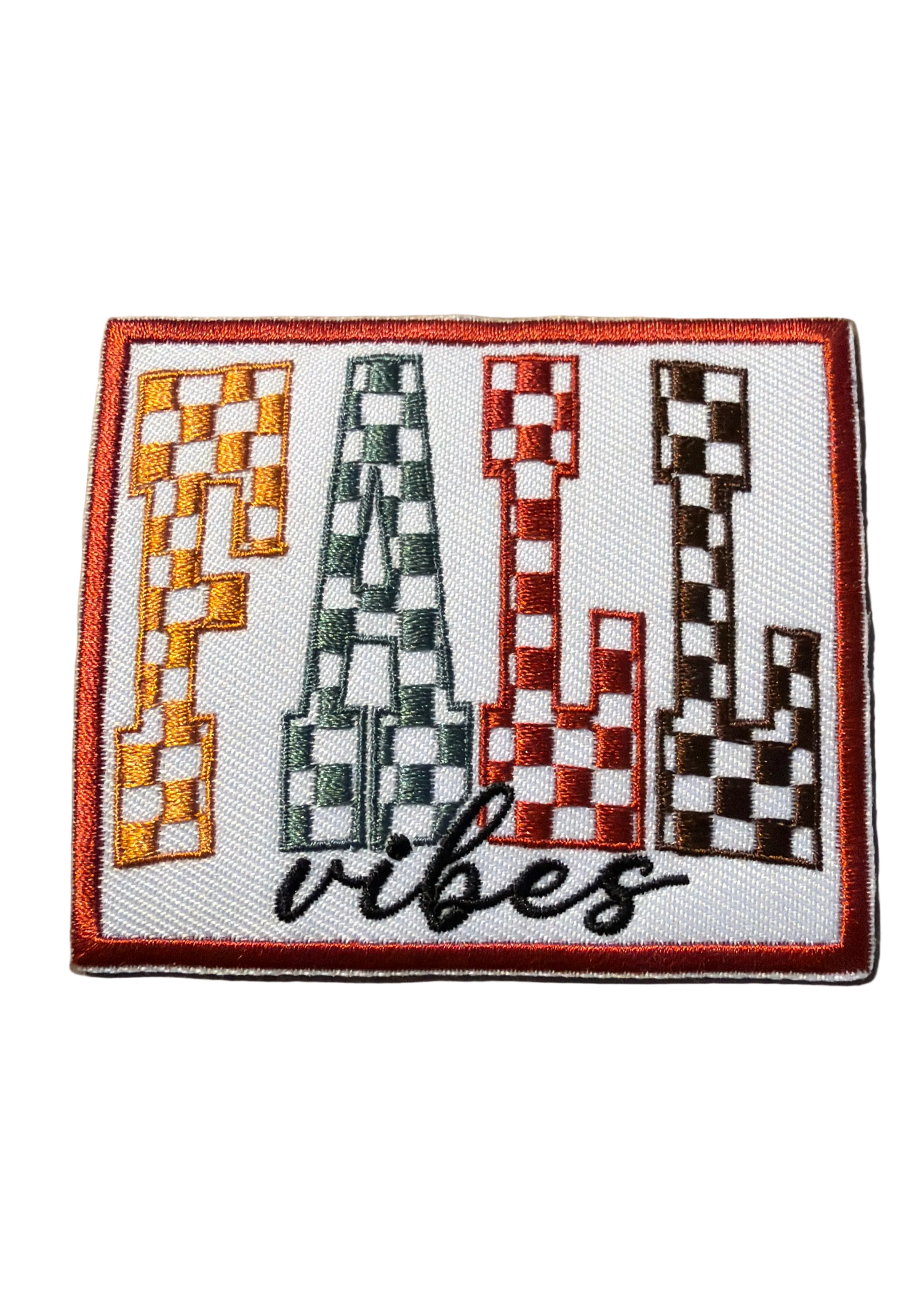 Fall Vibes Checkered Patch