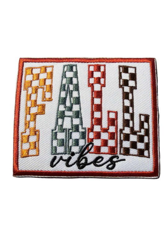Fall Vibes Checkered Patch