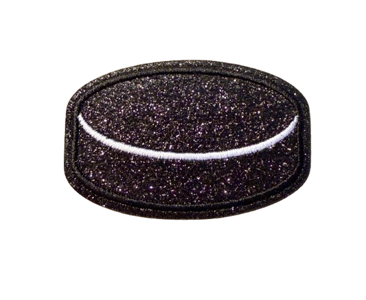 Glitter Hockey Puck Patch 6e