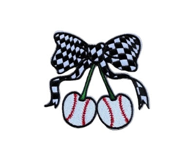 Baseball Cherries Patch
