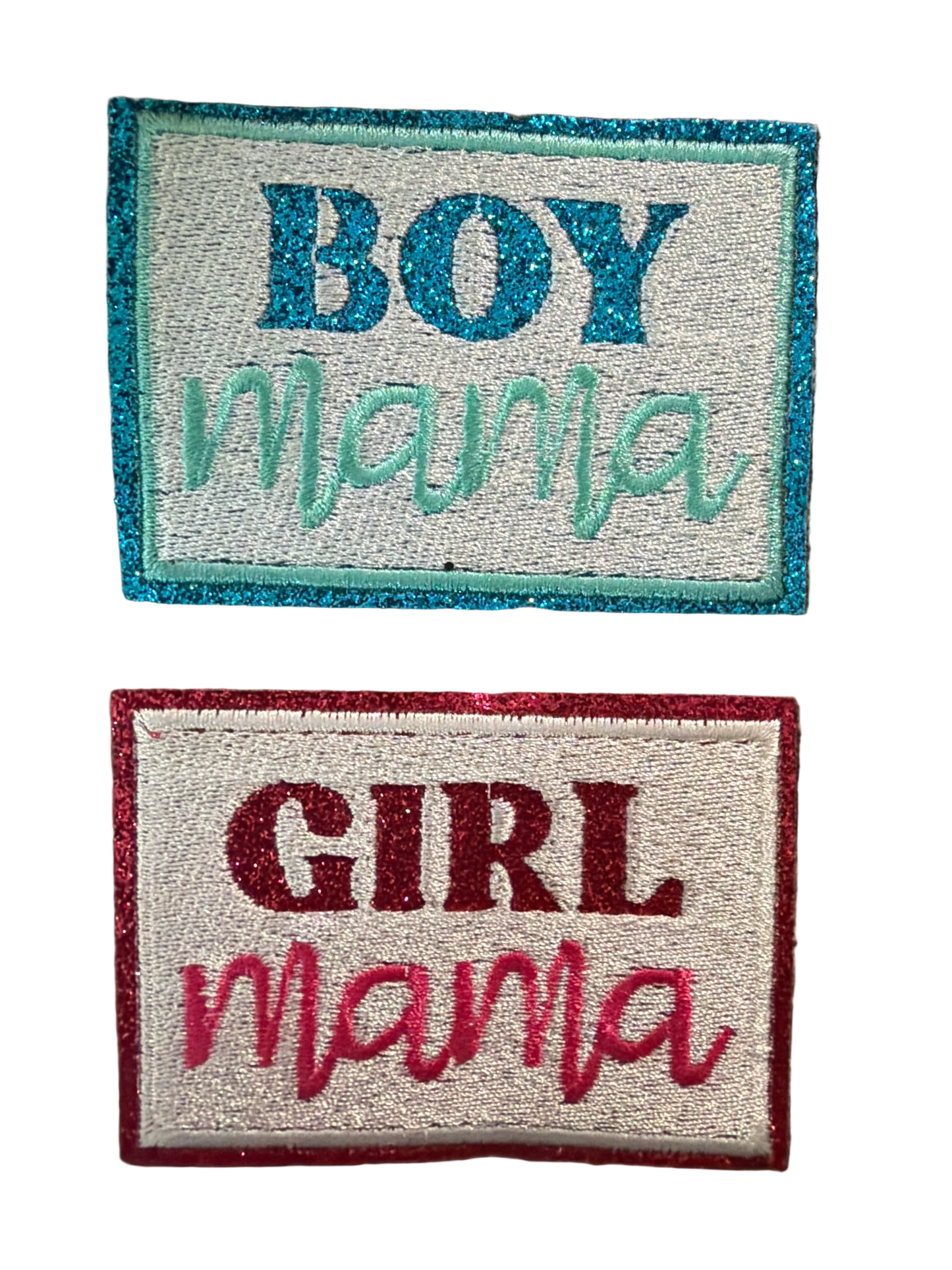 Boy or Girl Mama Glitter Patch 16j