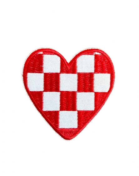 Checkered Heart Patch 13x