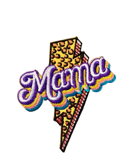 Mama Leopard Lightening Bolt Patch 6x