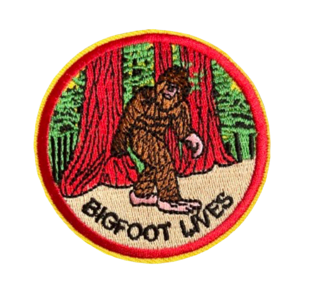 Big Foot Lives Iron On Ready Patch  Embroidered Filler Patch Hat Bar Sasquatch