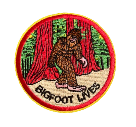 Big Foot Lives Iron On Ready Patch  Embroidered Filler Patch Hat Bar Sasquatch