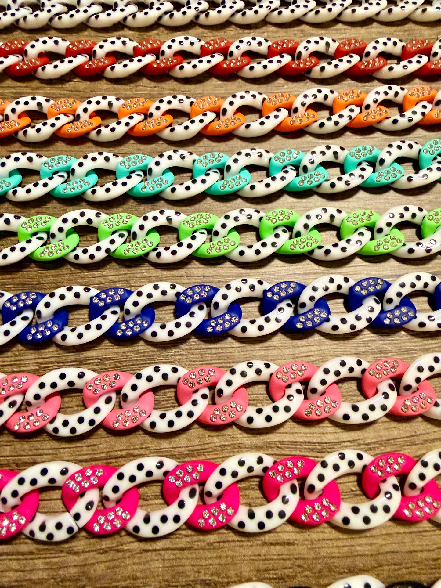 Polka Dot and Rhinestone Chains