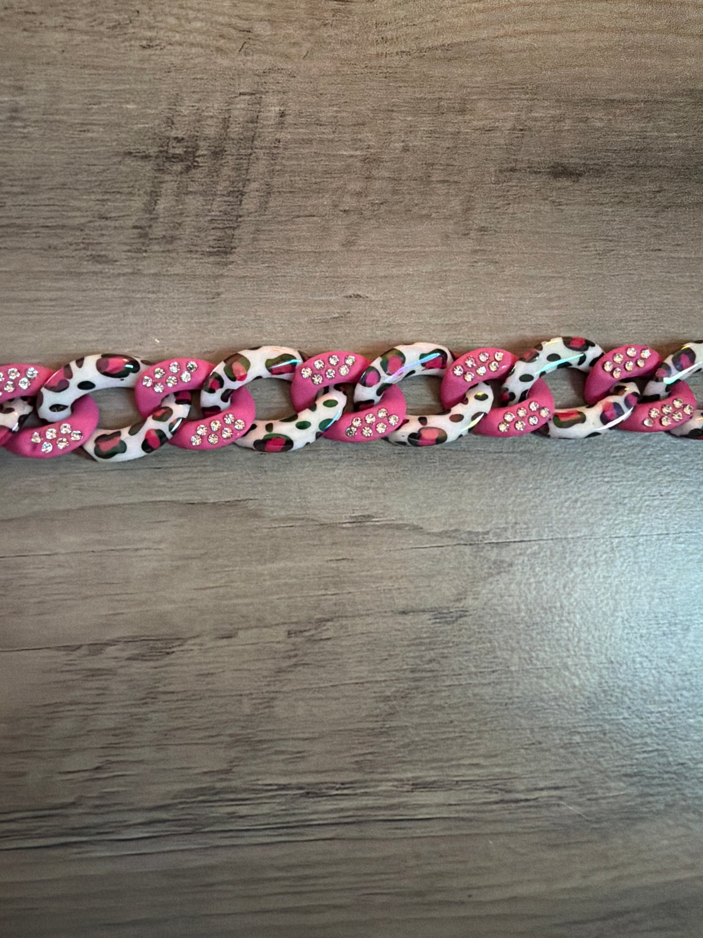 Colored Leopard Chains / Checkered and Rhinestone