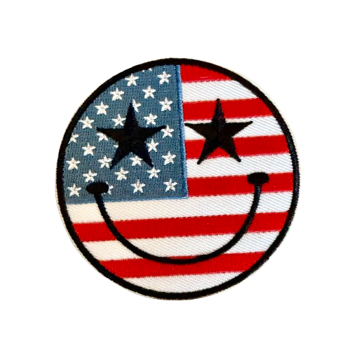 USA Smile Face Patch 8q
