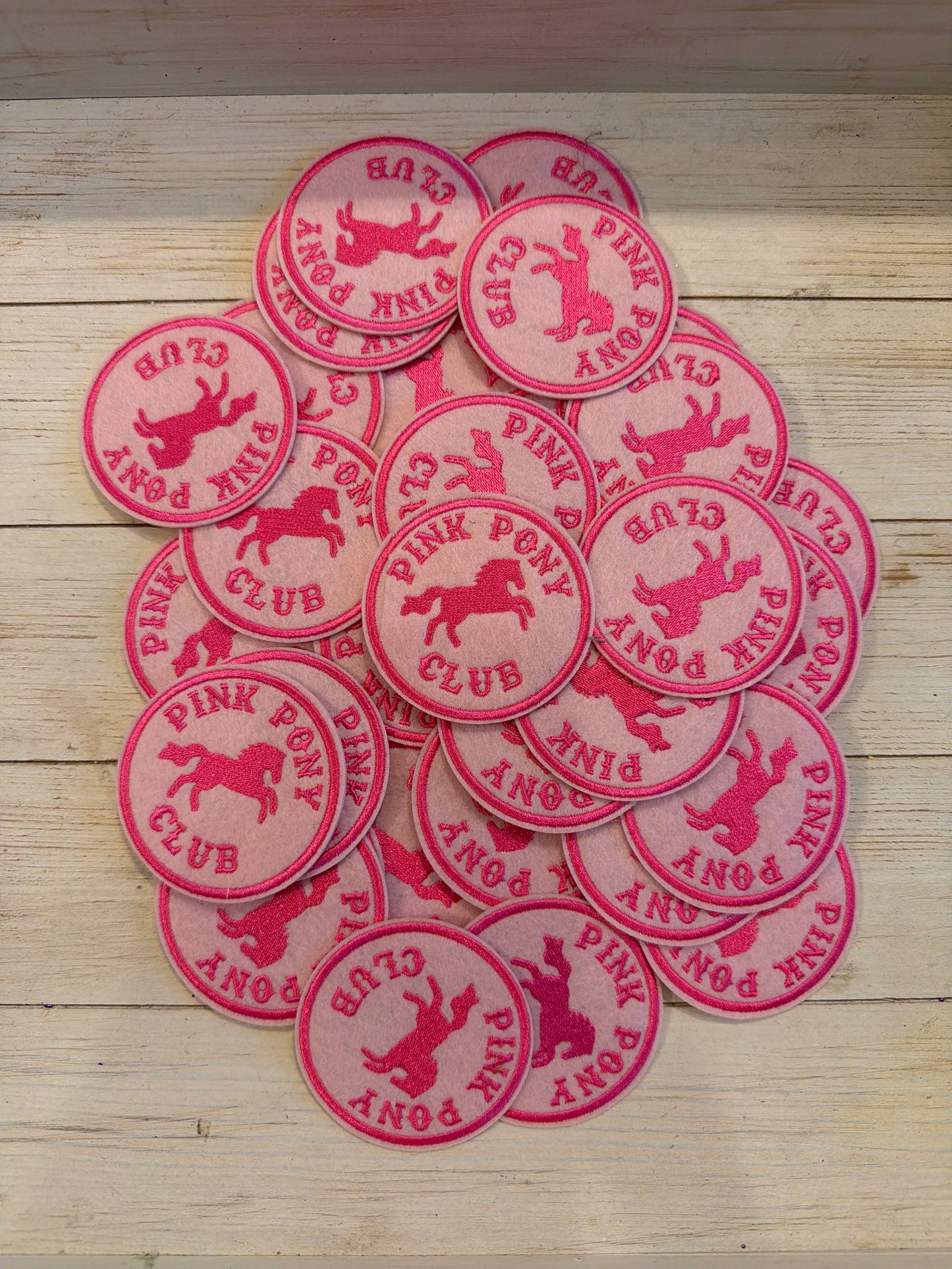 Pink Pony Club Round Patch