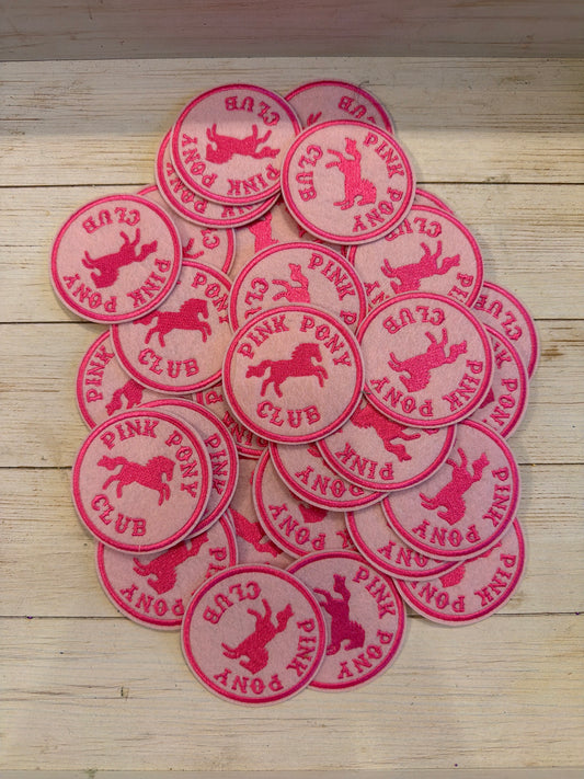Pink Pony Club Round Patch