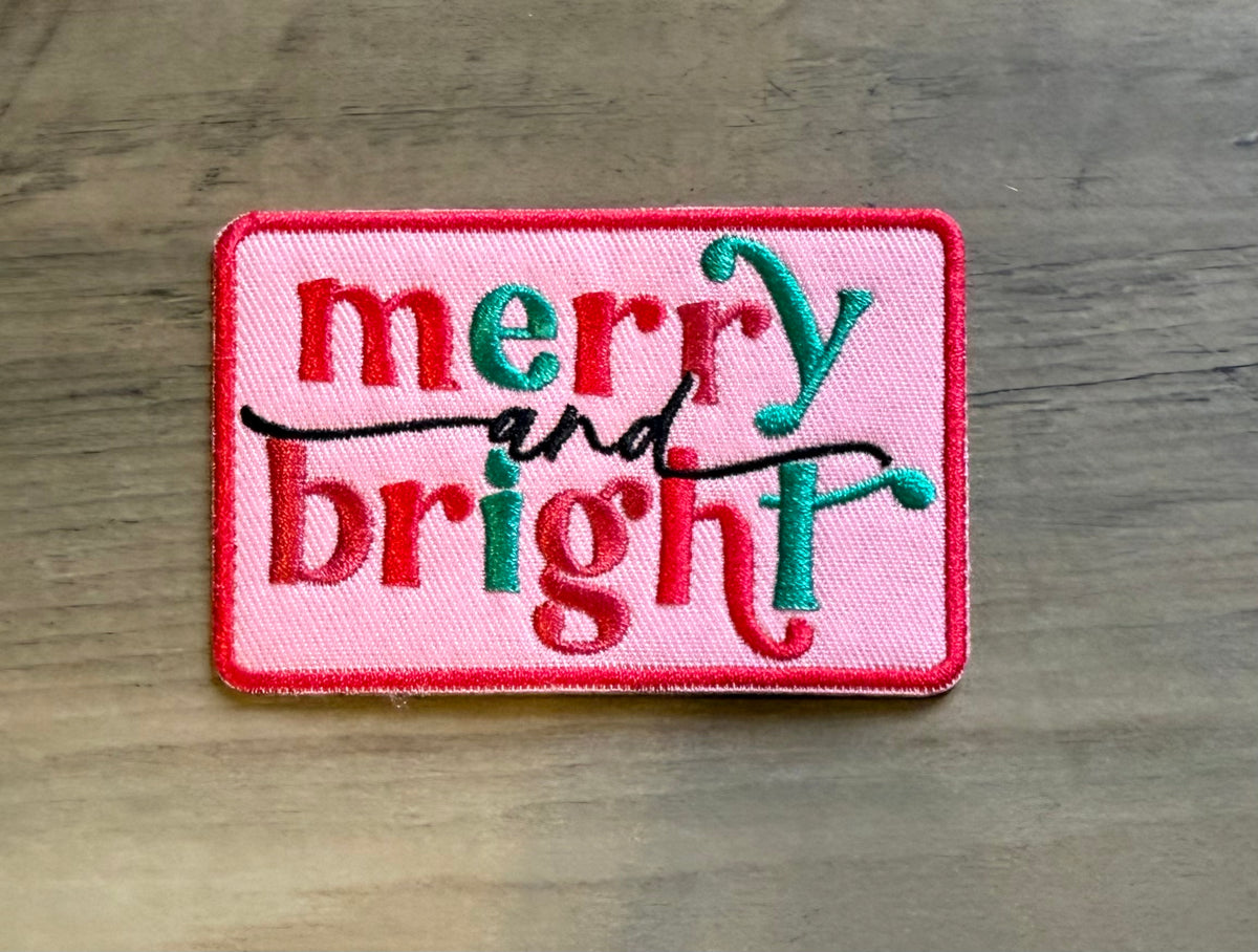 Merry & Bright Pink Patch