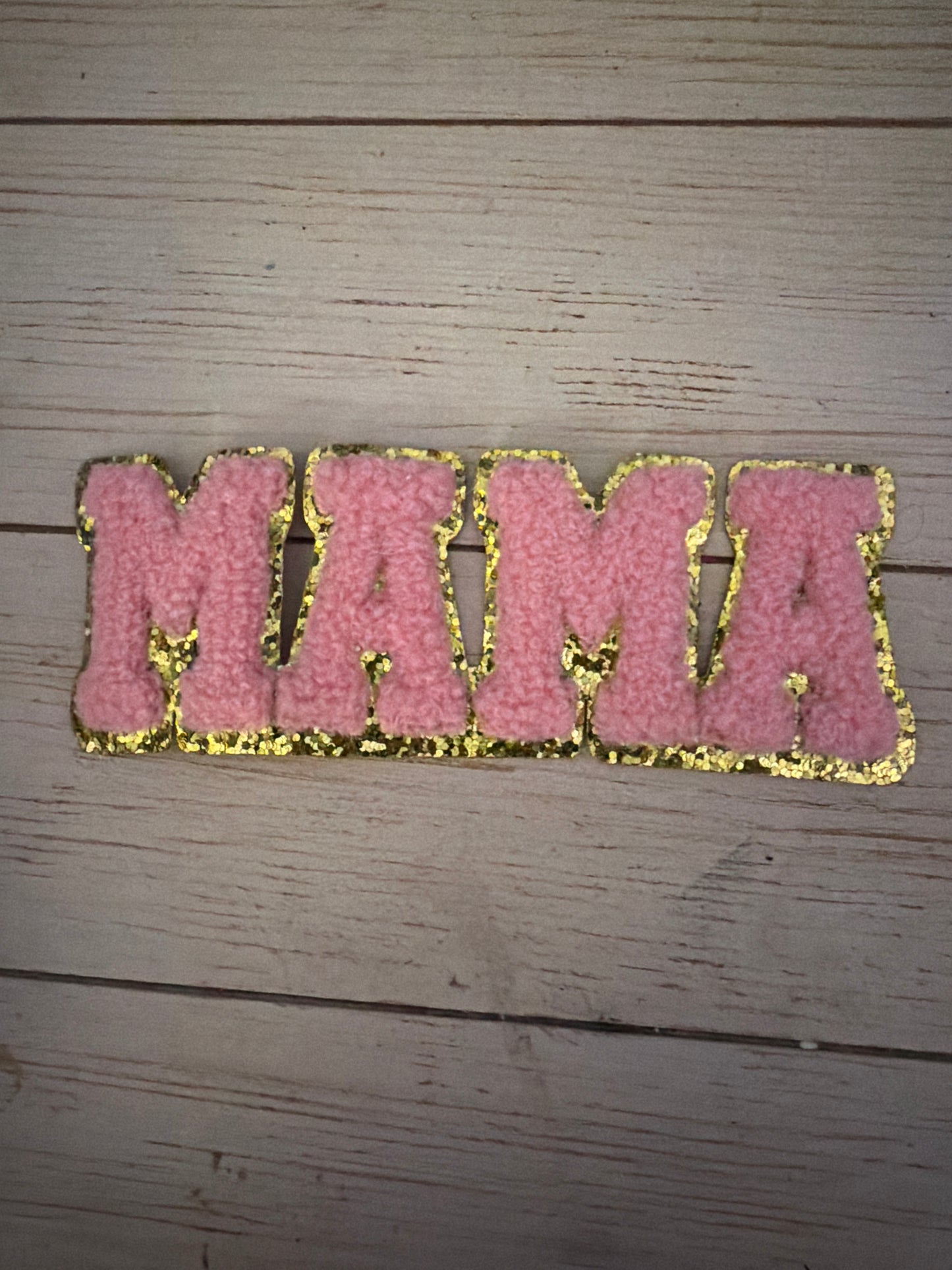 Mama Gold glitter Chenelle patch