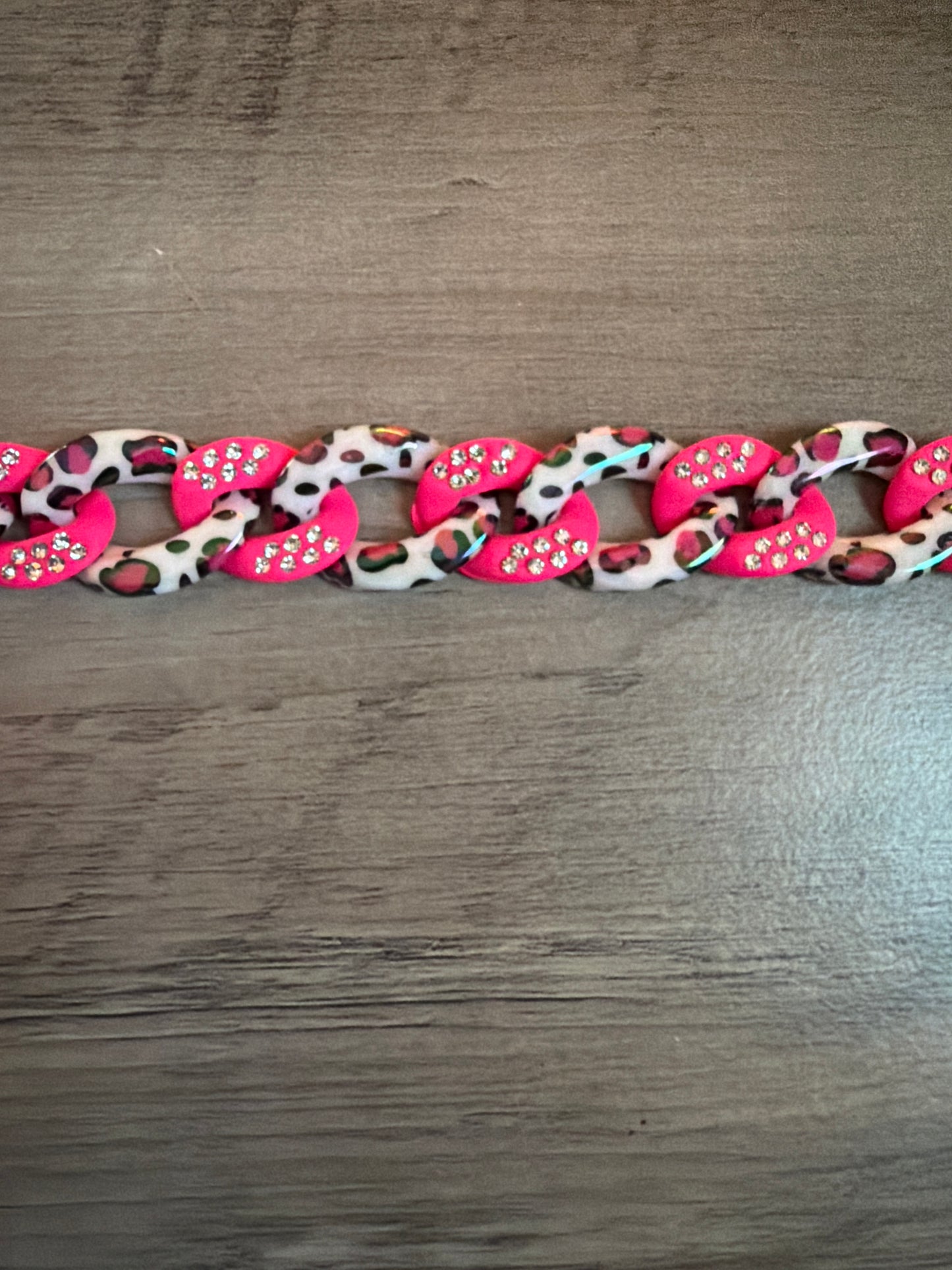 Colored Leopard Chains / Checkered and Rhinestone