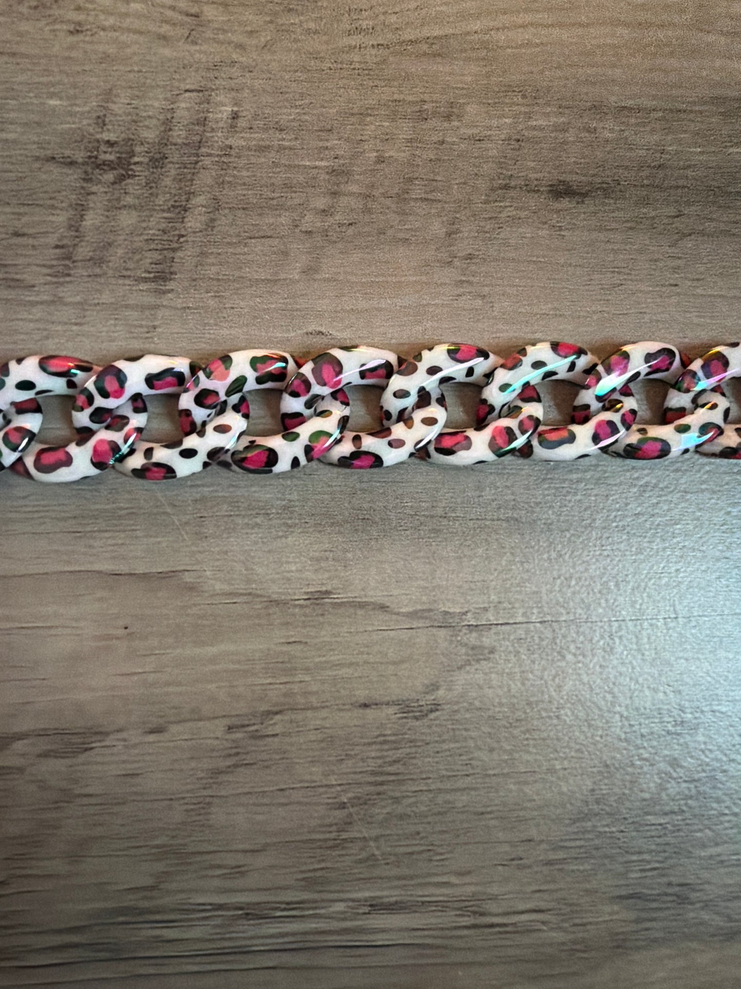 Colored Leopard Chains / Checkered and Rhinestone
