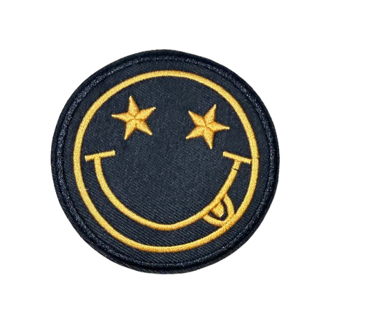 Black Smiley Patch 14r