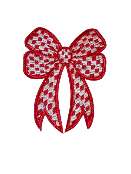 Checkered Double Bow Patch 13vw