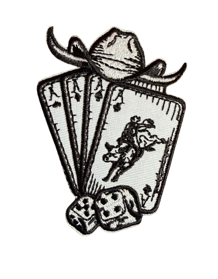Cowboy Cards Hat And Dice Patch 12q