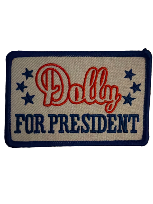 Dolly for President Blue Patch