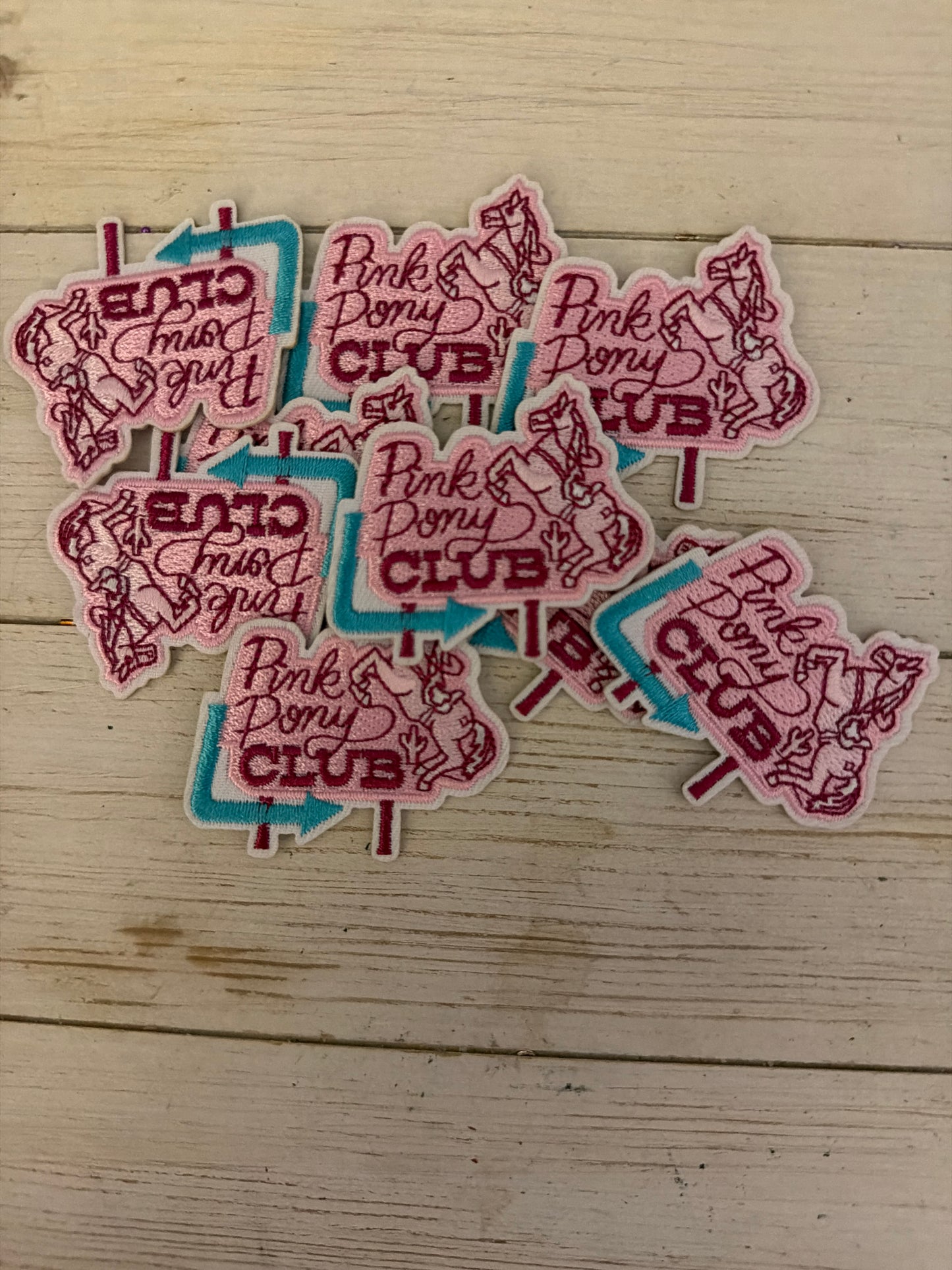 Pink Pony Club Sign Patch