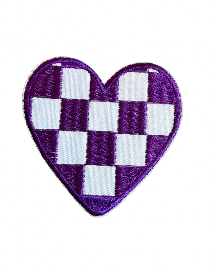 Checkered Heart Patch 13x