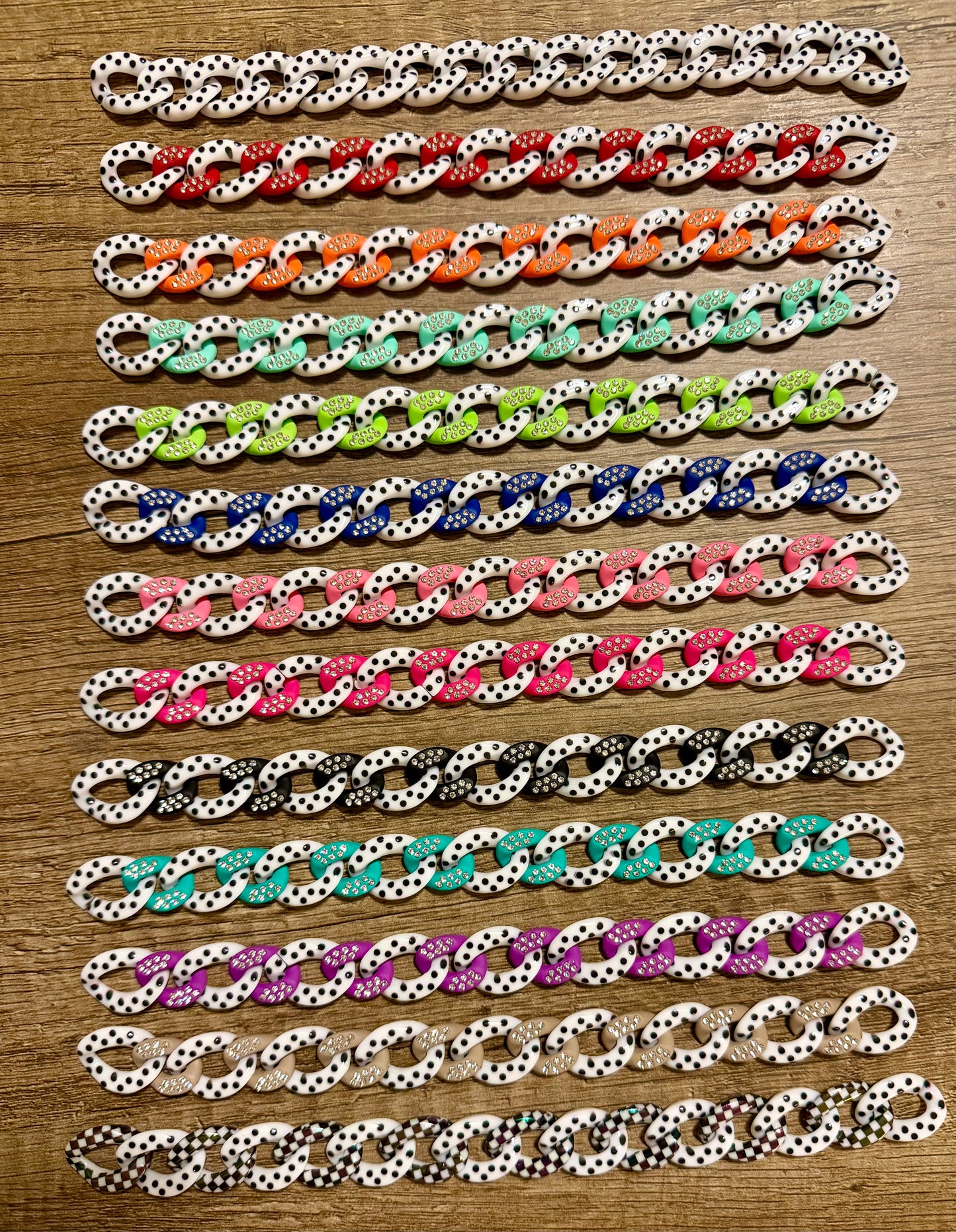 Polka Dot and Rhinestone Chains