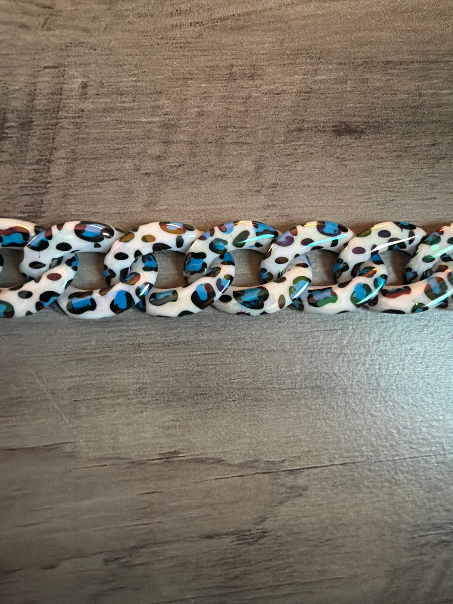 Colored Leopard Chains / Checkered and Rhinestone