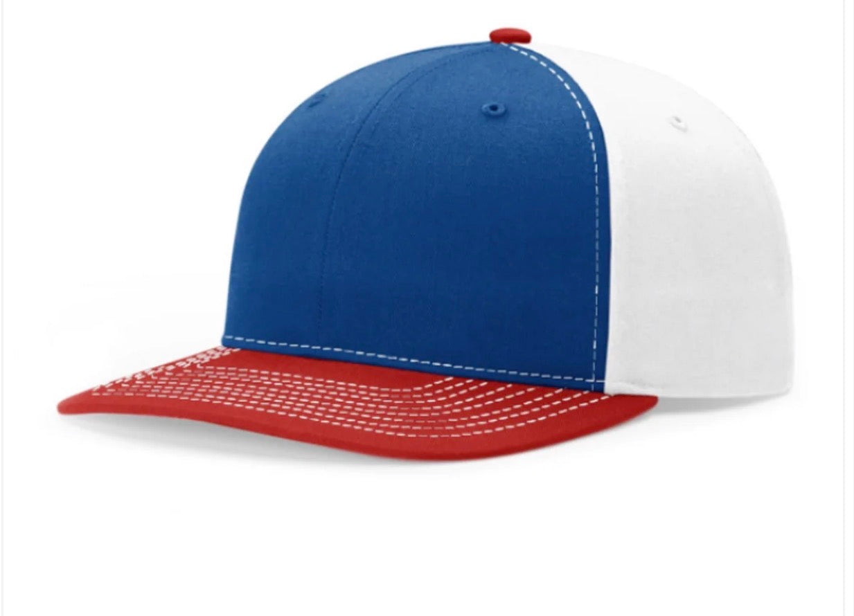 Red, Royal and White Richardson 112 Canvas Back Hat