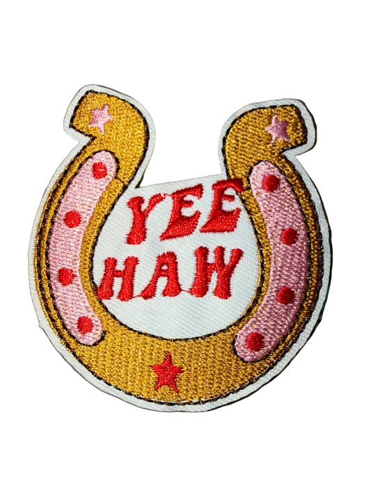 Yee Haw Horseshoe Patch
