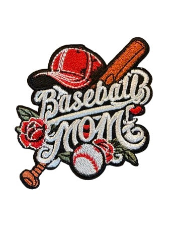 Baseball Mom Flowers Patch