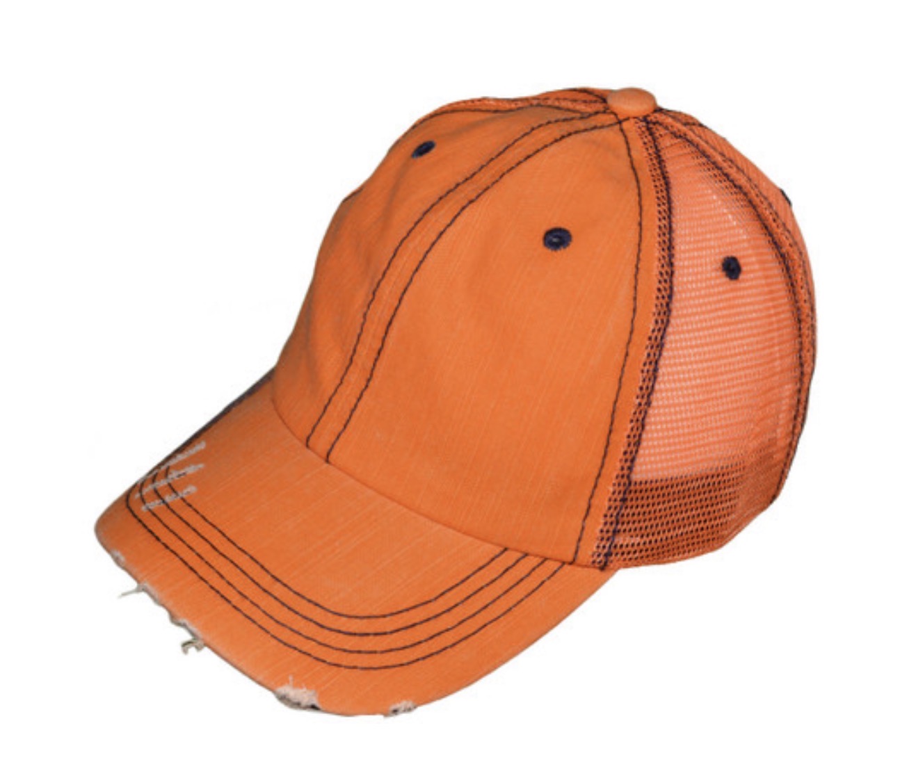 Vintage Distressed Unstructured Trucker Hat Washed Frayed