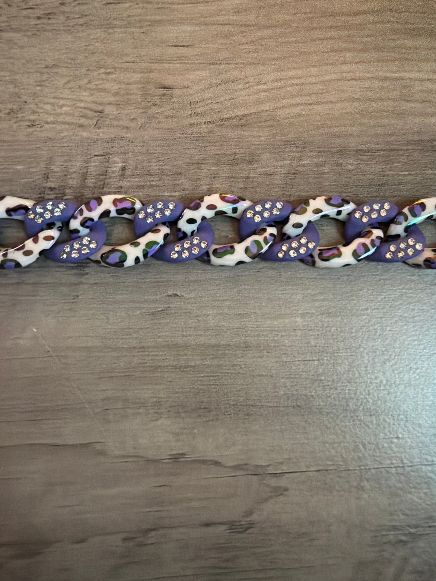 Colored Leopard Chains / Checkered and Rhinestone